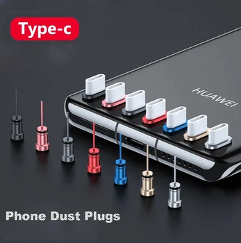 2 БР. Plug Type C Прахоустойчив, с Щепсел с 3.5 мм Жак за слушалки Сим-карта USB Type-C Прахоустойчив Щекер За Samsung S9 S10 S8 Note 8 Huawei P10 P20 P30