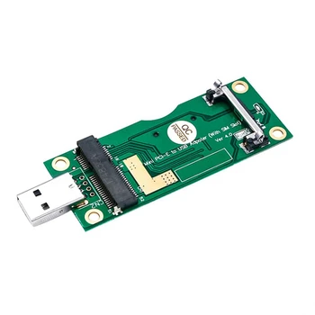 Адаптер Mini PCI-E към USB с конектор за SIM-карти 8Pin, сменяем и сценичен за модул WWAN/LTE за майнинга биткойнов, лайткоинов, БТК