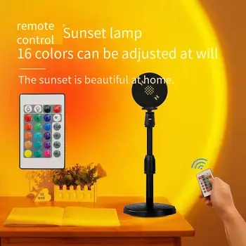 Usb Smart Онлайн Снимки на известни личности, атмосферата на залез слънце, led лампа за осветление на спални, проекция на дъгата, настолна лампа за залез.