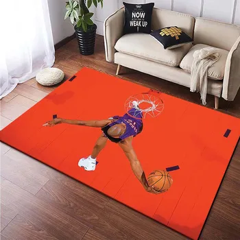 Килим голяма площ с принтом баскетболна звезда 15 размери, килим за хол, разтегателен диван в спалнята, Интериор на детската стая, нескользящий подложка за пода