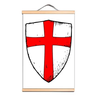 Преобразите своя стена С помощта на този ретро-платно с изображение на Воин в доспехи Христос, уникални художествени плакати и щампи Knights Templar 6