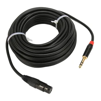 Конектор XLR кабел към Конектор XLR към кабел с Дължина 15 м /49,2 фута 6,35 мм Стабилна връзка и за изпълнения на живо в системи за домашно кино