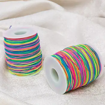 Еластичен кабел от дъгата тъкан Набор от еластични нишки под формата на дъги за направата на гривни, бижута, много издръжлив найлон за шиене с мъниста