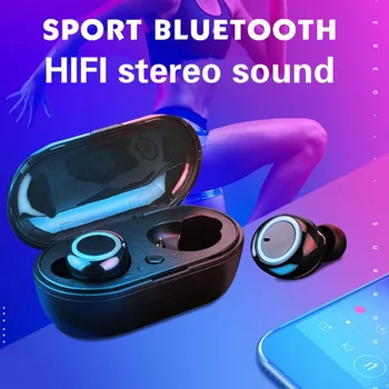 Нови Слушалки Y50 Bluetooth, Безжични Слушалки IPX7, Водоустойчиви Слушалки С Дълбоки Бас, Тези Безжични стерео слушалки, Спортни Слушалки