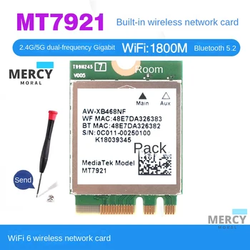 WIFI 6 1800 Mbps MT7921 M. 2 NGFF За безжичен Wi-Fi карта, Bluetooth 5,2 двойна лента 2,4 G/5 Ghz МУ-MIMO 802.11 ax Адаптер Windows 10 11