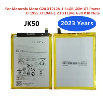 2023 Година JK50 Батерия За Motorola Moto G20 XT2128-1 64GB GSM G7 Power XT1955 XT1942-1 Z3 XT1941 P30 Note Phone Bateria