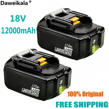 100% Оригинал за Makita 18V 12000mAh Акумулаторна Батерия за Лаптопи с led литиево-йонна батерия Заместител на LXT BL1860B BL1860 BL1850