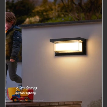 Водоустойчива IP65 Led монтиран на стената Лампа Модерен Външен влагоустойчив, отговарят на високи монтиран на стената Лампа, Градина, Веранда, Антре Домашно Стенни Осветление