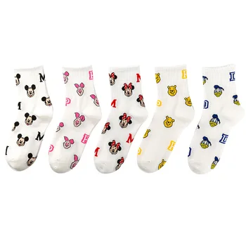 Корейската версия тенденцията на женските чорапи с Мики Маус, Мультяшные сладки чорапи с Мики в стил колеж
