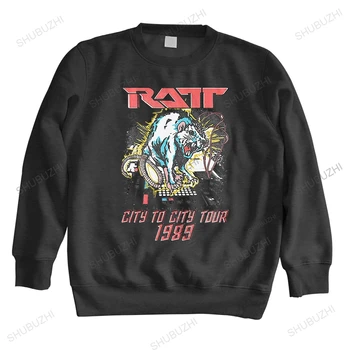 Мъжки готина hoody с кръгло деколте на пролетта Ratt 80s Band Rat On Music Studio Controller ЗА възрастни ОБИКОЛКА на града 1989 унисекс качулки