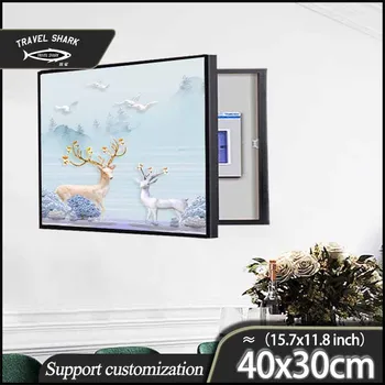 Travel Shark Домашна Кутия за отчитане на електроенергия в Хола, Аксесоари за декоративно боядисване, Монтиране на Изкуството С плакат в рамка 40x30 см