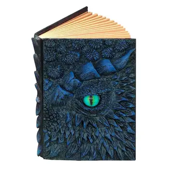 Бележник с релефни изображения в ретро стил, тема 3D Дракон, Е книга, дневник, Дневник от смола с релефни 