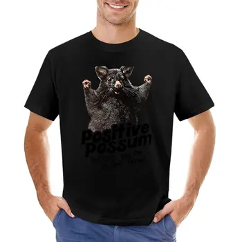 Положителен Опосум вярва, че можеш да го направиш, тениска, бързосъхнеща тениска, мъжки ризи, графични тениски, тениска за мъже