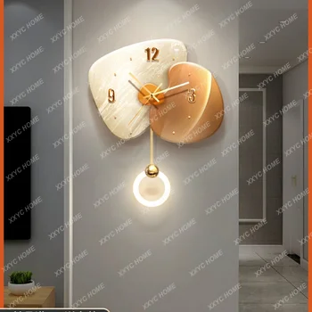 Подвесная картина за хола Фон за телевизор, Стенни Led Декоративна картина, с монтиран на стената лампа, Стенни часовници за Хранене