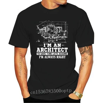 Нов Архитект, Архитект, за да спестите време, Тениска, Мода 2021, Пролет-Есен, О-образно деколте, къс ръкав, принт, реколта готина Риза