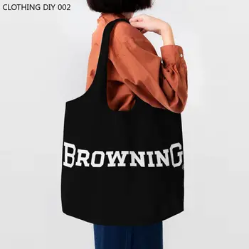 Browning Чанта за пазаруване в бакалейной магазин, Дамски модни холщовая чанта за пазаруване, чанта през рамо, чанти за фото снимки, закачалки