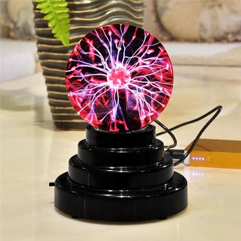 3-Инчов Магическа Плазмена топка лампа USB, Електростатичен сензорен двигател лека нощ, Новост, лампа за децата Коледен подарък за Рожден Ден