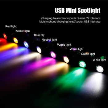 Led USB-прожектор За бижутериен кабинет, Настолна лампа за повърхностен монтаж, Тавана мини прожектор с интерфейс USB 5V, Прожекторный лампа
