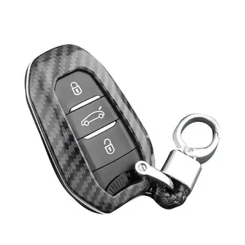 Калъф за ключове на Peugeot 508 2019-2020 3008 5008 2017-2019 C3 C4 C5 DS4 DS3 DS5 DS7 Калъф за дистанционно на ключа на Автомобила за носене на Ключодържател