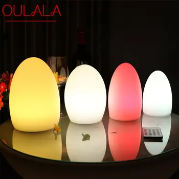OULALA Модерна Led Атмосферни Настолна Лампа Творчески Настолна Лампа с формата на Яйце Цвят Луминесценция Водоустойчив Интериор на Ресторанта Kty