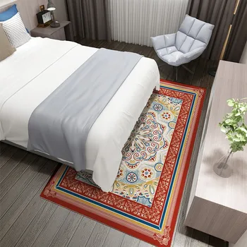 Рийз Velvet Кратък мек вълнен плат килим за хола Спални Централен Медальон в персийски стил Големи Постелки за хола Нощни подложки