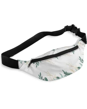 Зелени Листа от тропически растения, скута чанти за жени, Мъжки Пътни чанти през рамо, Водоустойчив Поясная чанта