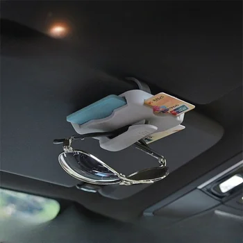 Универсален автомобилен държач за слънчеви очила с удобна поставяне на карти и отделение за съхранение на