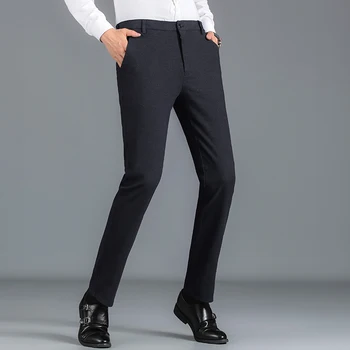2023 Висококачествени Нови Модни Мъжки Бизнес Ежедневни Панталони, Тънки Панталони с Еластичен Ластик На Талията, Мъжки Панталони