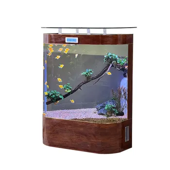Qf Среден и голям аквариум за промяна на пола Екологичен Аквариум за Аквариум Стъклен Цилиндър