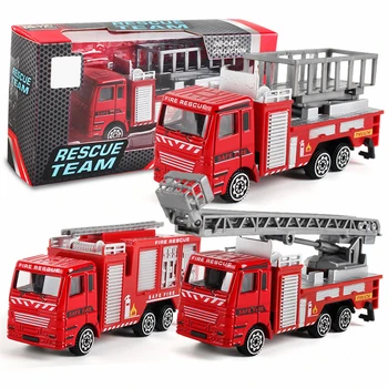Пожарната Спасителен автомобил Molded под натиска на модел на превозното средство Образователни интерактивни играчки за деца, Детски игри Безплатна доставка C64W