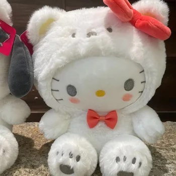 Оригинални Плюшени Играчки Sanrio Hello Kitty Cinnamonroll Kuromi Pochacco, Мек Плюшен Кукла Cos Bear, Сладки, Играчки, Подаръци За Рожден Ден За Деца