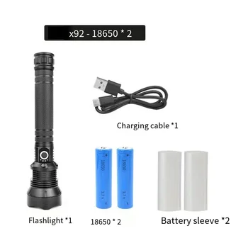 USB Led фенерче, Акумулаторна фенерче, Мощен тактически светкавица, Ловен фенер с увеличение, Водоустойчив фенер