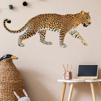 Стикер за стена, PVC с леопардовым модел за декорация на дома 1бр