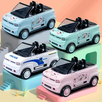 Децата дърпат назад играчка кола, която симулира Карикатура, сладък малък автомобил, може да отвори врата, мини-модел на автомобил с мек покрив, Инерционные кола играчки