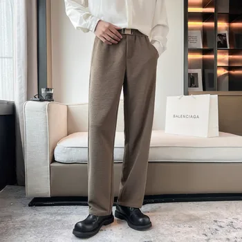 Нагънат Костюмные плътно Прилепнали Мъжки панталони са Модерни Социални Мъжки Модел, панталони Корейски Ежедневни прави панталони Мъжки Офис Официални панталони панталони M-3XL