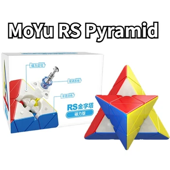 [Funcube] MoYu RS Пирамида RS 3x3x3 Пирамида На Магнитна висулка Пирамидална Куб Професионален Магнитен Триъгълни Магистралата пъзел Pyraminx Magico Cubo