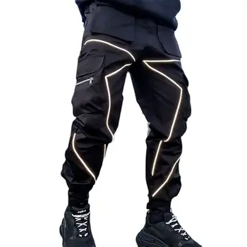 Мъжки Класически Панталони-карго, спортни панталони, прави панталони, Мъжки Свободна Ежедневни Градинска облекло в стил хип-хоп, Корейски стил, Пролет