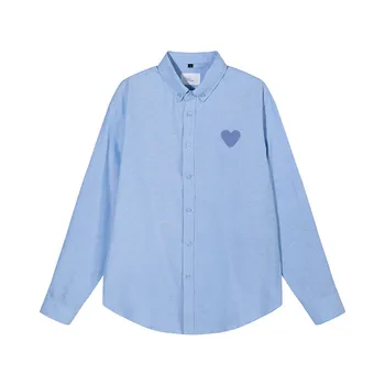 Нова Дамски Оригиналната марка тениска с форма на сърце, Мъжки Блузи, Лятна Модна тениска с къс ръкав, Мъжки t-shirt 100% памук