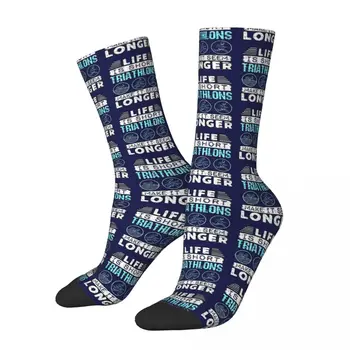 Зимни чорапи Унисекс за триатлон, Улични щастливи чорапи, Уличен стил, Луд Чорап