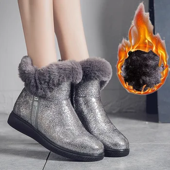 2023 Дамски Еластични обувки, Непромокаеми Ботильоны, Зимни обувки за момичета, Запазването на топлина в Зимните обувки, Дамски зимни къси ботуши Mujer