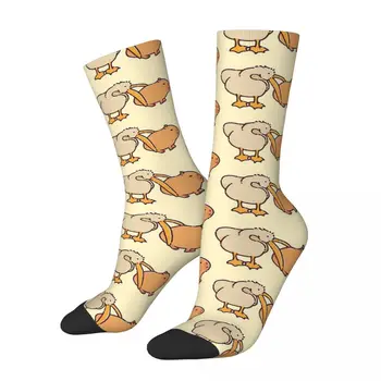 Пеликан и Капибара, Много приятни зимни чорапи Унисекс с Капибарой, Топли Щастливи Чорапи, уличен стил, Луд Чорап