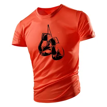 Мускулест Мъж Бокс, Спортна Тениска с 3D печат, Летен Тренд, Уличен Готин Човек, Удобна бързосъхнеща Тениска с къси ръкави 6XL