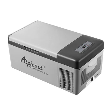 Автомобилен хладилник Alpicool 15L K25, малък фризер, компресор 12V, преносим охладител за 220V, за автомобил, камион, автомобилен хладилник