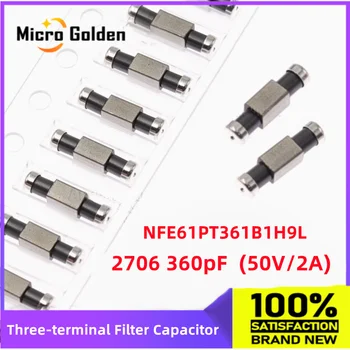 (5шт) 2706 360pF 50V 2A 6816 SMD Трехконтактные Захранващите Филтриращи Кондензатори NFE61PT361B1H9L EMI Капацитет на Филтъра статичен шум