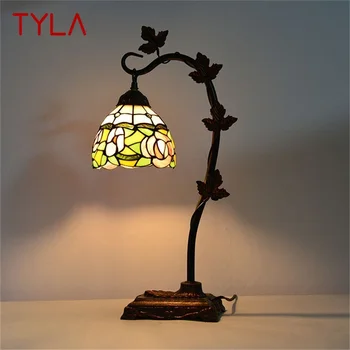 Настолна лампа TYLA Тифани, съвременно ретро творческа обстановка, led лампа за дома