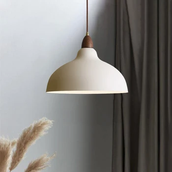 Бяла подвесная лампа E27 за масата за хранене, лампи за спални, Модерни черни висящи лампи E27 LED Loft Hanglamp