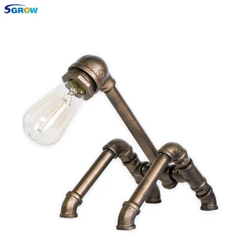 SGROW Водопроводните Настолни лампи за Хол, спалня, Лофта, Промишлени, Настолни Лампи, Реколта Нощна лампа за дома Tischlampe