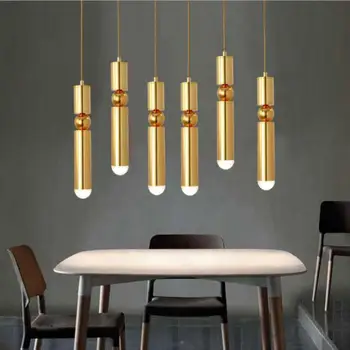 Скандинавски прост окачен лампа Таванско помещение ресторант бар висящи лампи Прозорец Индивидуално прикроватное украса с една глава Осветление в помещенията