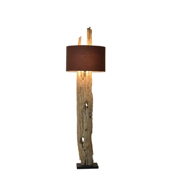 Лампиона от масивно дърво, висококачествено атмосферното выветрившееся дърво, декоративна лампа дзен, настолна лампа за дневна