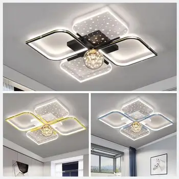 Модерни полилеи led за помещенията, висококачествени led лампи, полилеи за хол, спални, осветителни тела, led светлини, висящи лампи